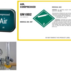 Aire Medicinal Grado USP en cilindro de acero de alta presión.