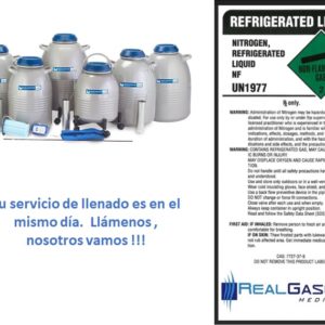 Nitrógeno Liquido NF en Termos Abiertos o Dewars